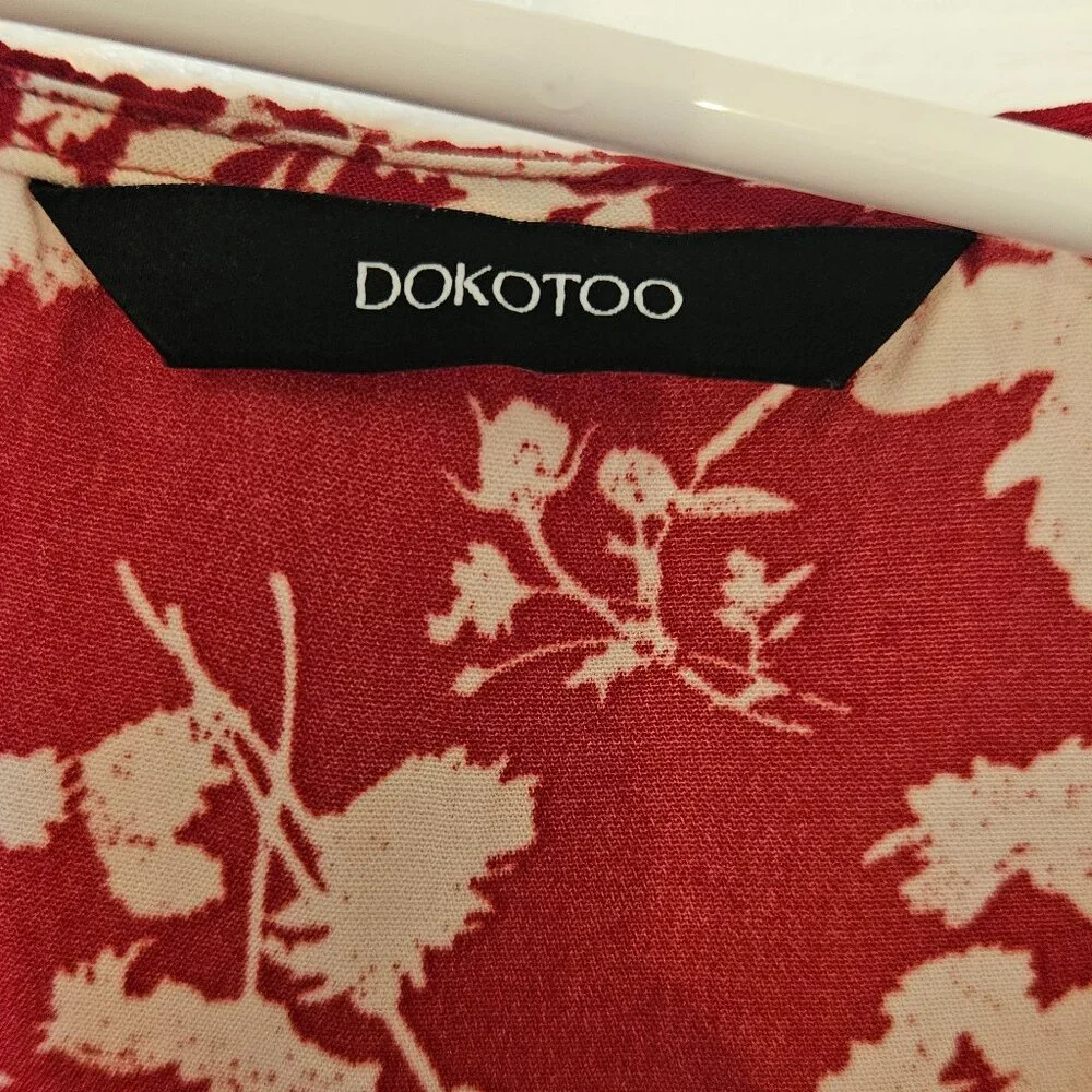 Red Floral Dress - Picture 3 of 5